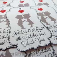 Image 5 of 100 Medium White Scroll Gift Tags