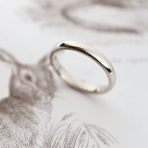Image of Platinum 3mm plain court ring