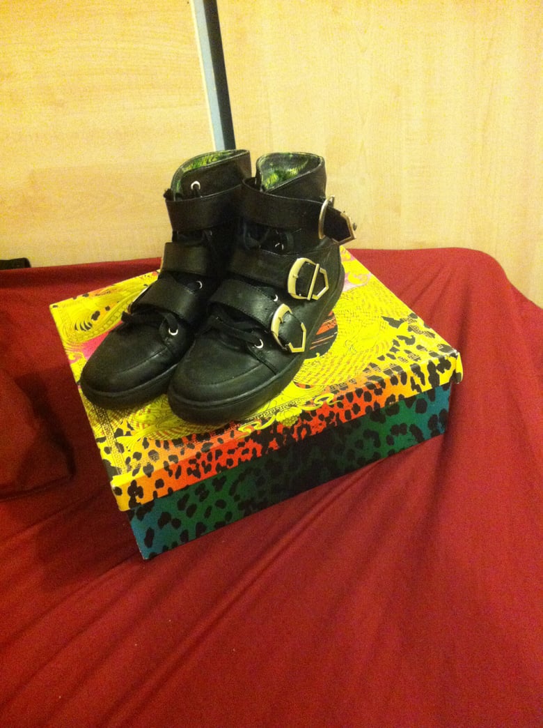 Image of Versace x hm buckle high top uk7