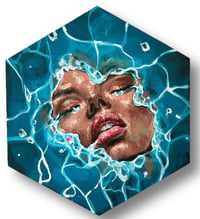 Image 1 of “UNDERWATER” ORIGINAL PAINTING BY NIKITA ROSALIND 12”x14”