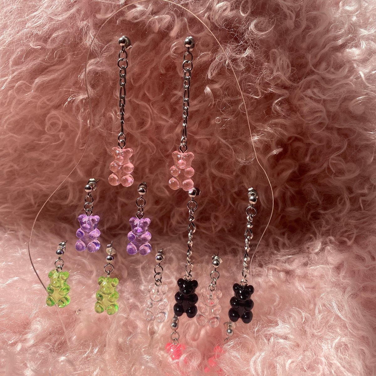 Long Gummy Bear Earrings 