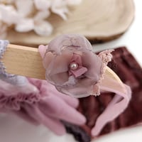 Image 4 of Newborn girls set April | with headband | dusty pink | purple