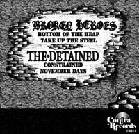 Image 2 of Broken Heroes / The Detained - Split 7” Red Cover