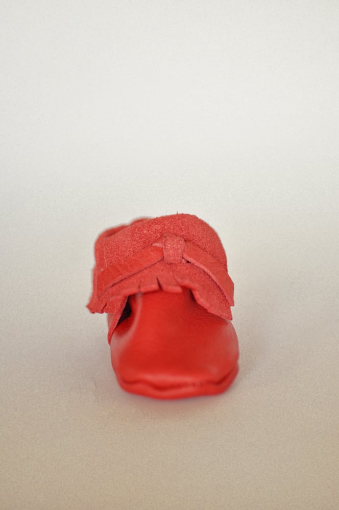 Image of Red Leather Moccasin