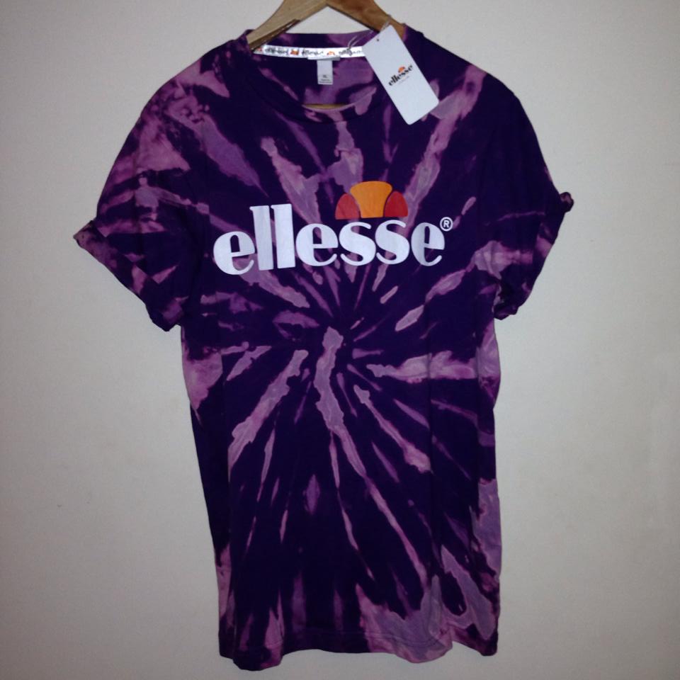 Image of Purple Ellesse Acid Wash Tee