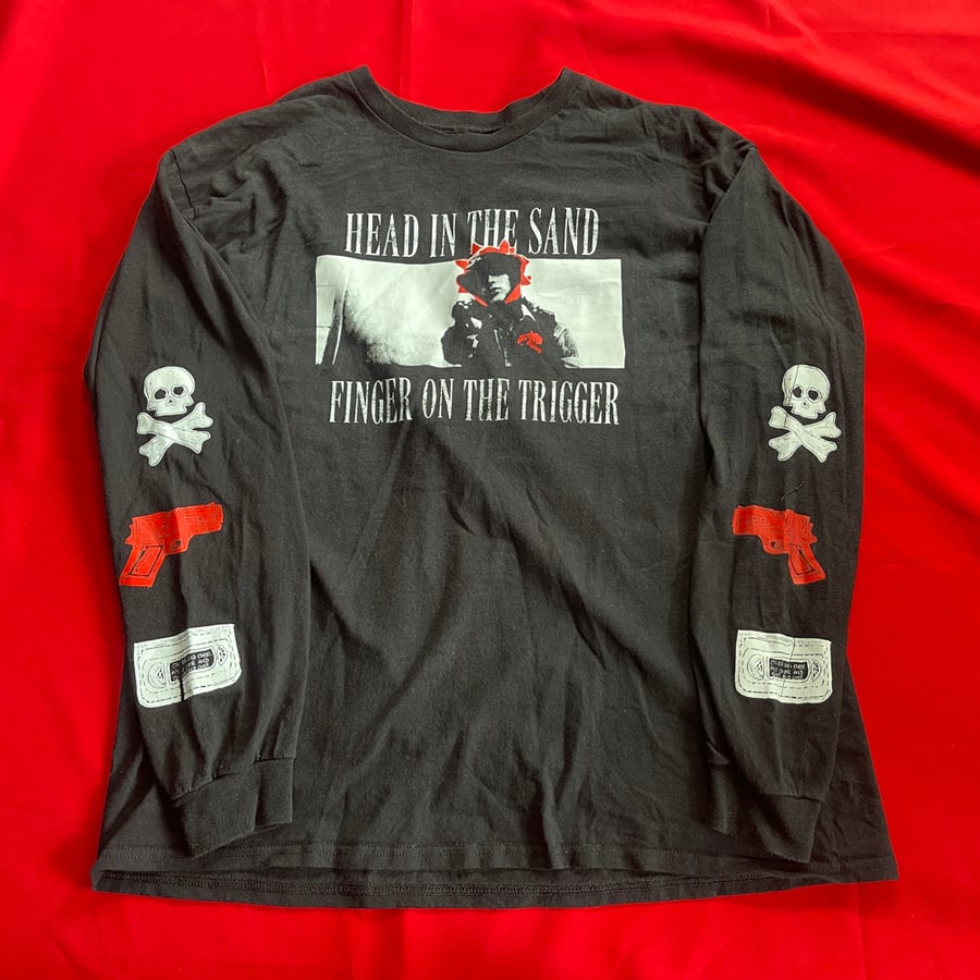 Image of ‘Head In The Sand’ Black Longsleeve