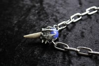 Image 3 of Dead Good royal blue Marble and deer antler necklace
