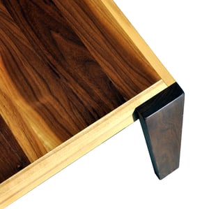 Image of WALNUT & MAPLE OCCASIONAL TABLE