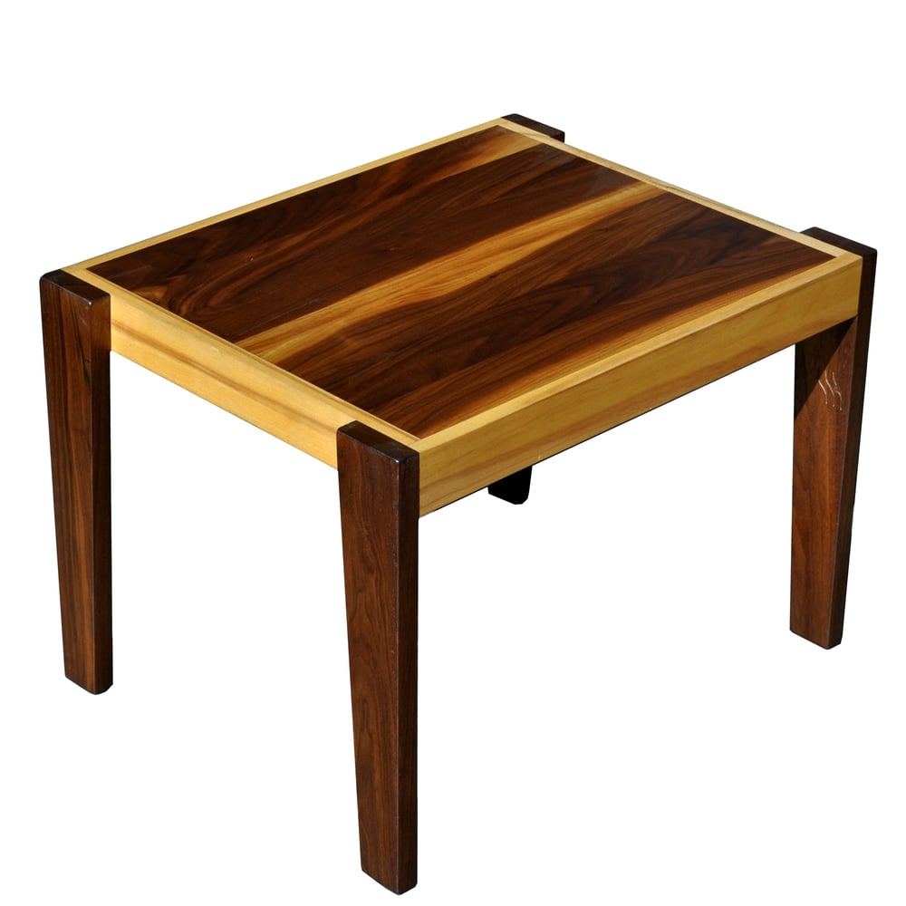 Image of WALNUT & MAPLE OCCASIONAL TABLE