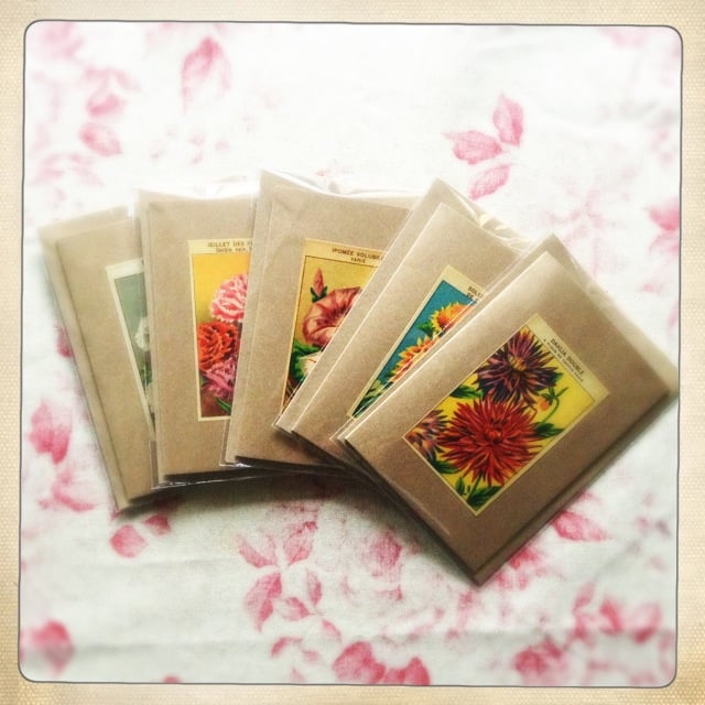 Image of 5 Flower Greeting Cards 