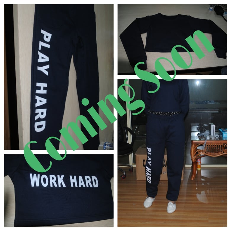 Image of Navy Blue sweat suit.