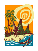 Image of "OUTRIGGER ISLAND" Serigraph