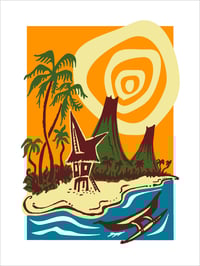 "OUTRIGGER ISLAND" Serigraph