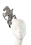 Image of Hand Painted Zebra Fascinator