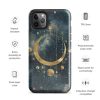 Image 6 of Blue and Gold Celestial Moons Design Tough Case for iPhone®