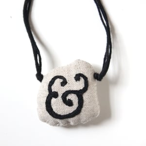 Image of & - italic ampersand pendant 