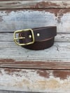 Horween Leather Belt 2nds Quality - Brown Pebbled Latigo
