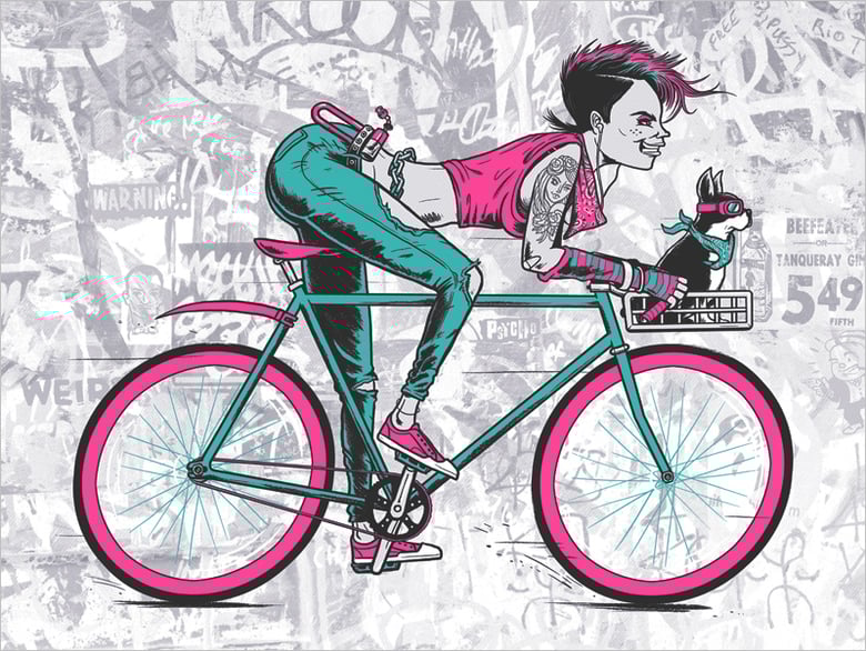 Image of 'Share The Road' Print