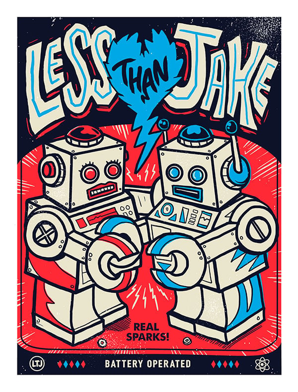 Image of Less Than Jake 'Bots'  Print