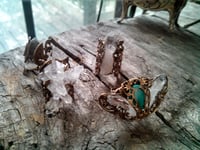 Image 3 of Rock Crystal Turquoise Metamorphosis Ring