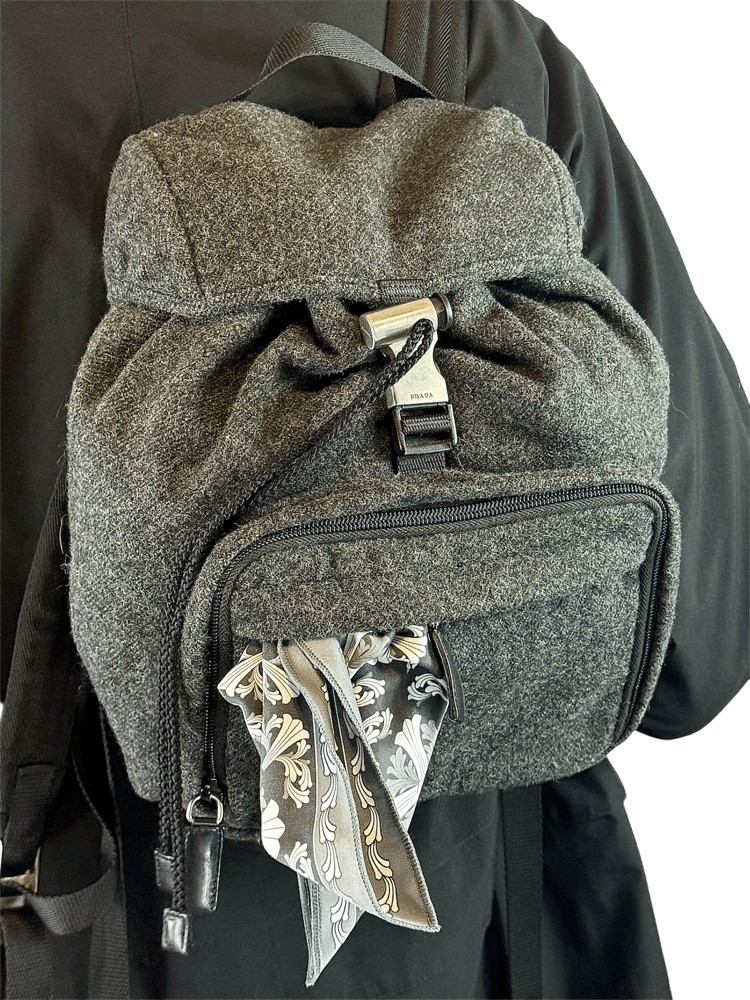 Image of Prada Wool Backpack