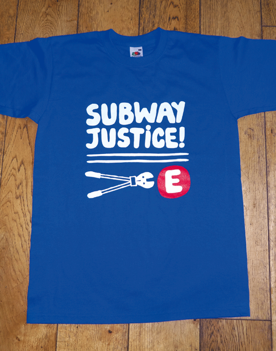 Image of SUBWAY JUSTICE <br> Royal Blue Tee
