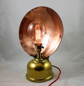 Image of RG2 Light Reflector: Brass & Flecked Copper Table Lamp