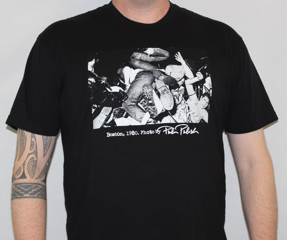 Image of "Boston 1980 / Boots" Philin Phlash Men's Punk Shirt [Black]