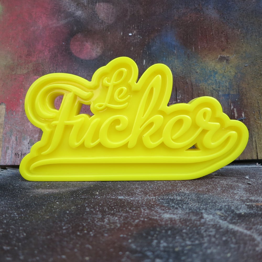 Image of LeFucker Tag [Gloss Yellow]