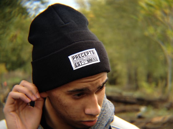 Image of Precepts Winter Beanie Patch Black