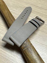 Image 1 of Ice Grey French Grained Calfskin Watch Strap