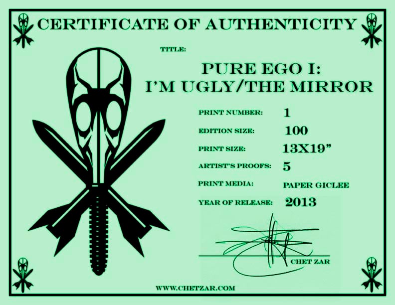 "Pure Ego I: I'm Ugly/The Mirror" Ego Death Series Limited Edition