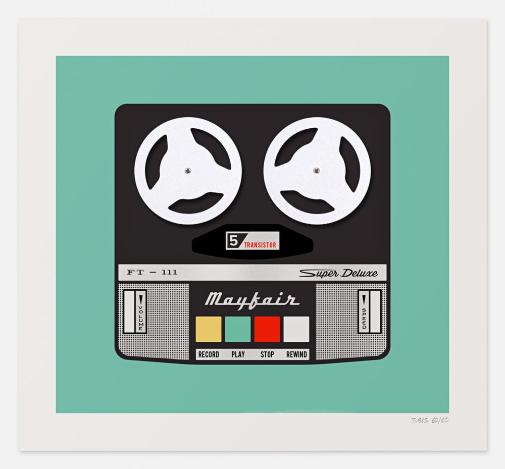 Image of Mayfair Reel to Reel Screen Print