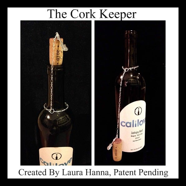 Image of Cork Keeper with charm (Patent Pending)