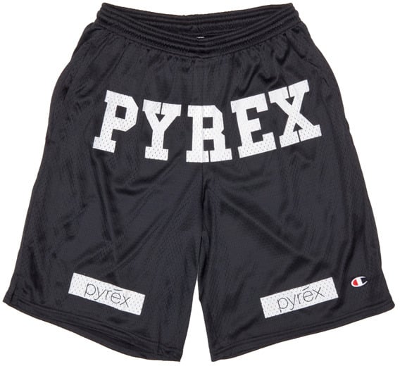 Pyrex Vision Black Champion Gym Shorts / The Stash Box