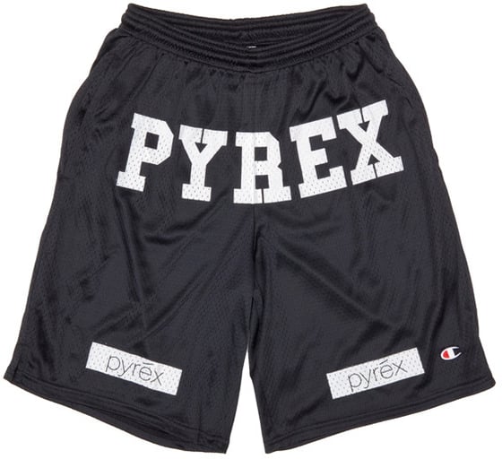 Image of Pyrex Vision Black Champion Gym Shorts