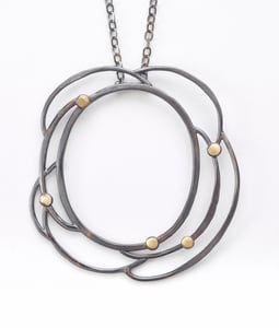Image of Handmade Gold and Silver Universe Necklace