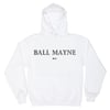 "Ball Mayne" Hooded Pullover (White)