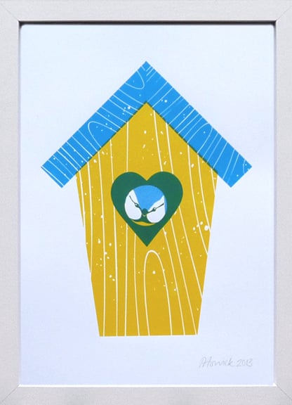 Image of Blue-tit bird house 21 x 29.7 cm (A4)