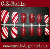Image of Candy Cane Nails