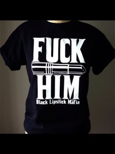 Image of "BLM FUCK HIM CREW NECK TEE" FUCK HER SCRIPT OPTION
