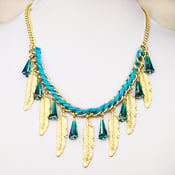 Image of Forest Elves Braided Chain Necklace in Turquoise