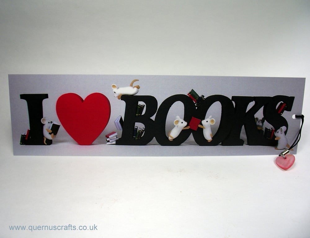 I Heart Books Bookmark