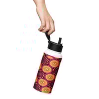 Image 1 of Stainless steel water bottle with a straw lid