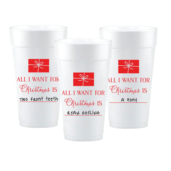 Image of Fill in the Blank Christmas Cup 16oz- Set of 10