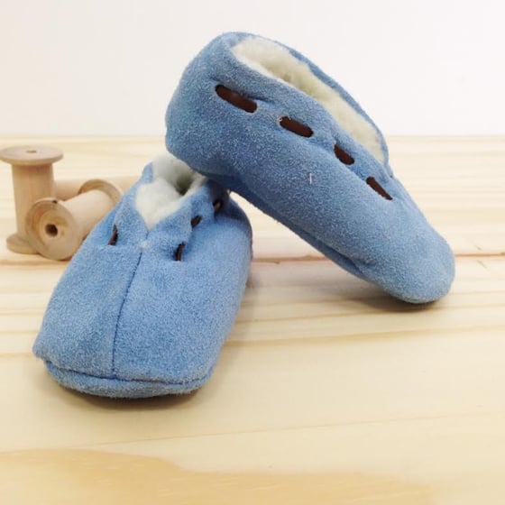 Image of Babuchas kids azul pastel