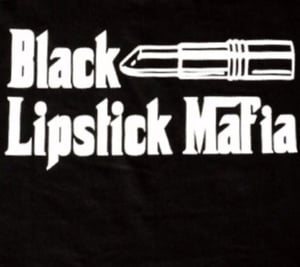 Image of "BLACK LIPSTICK MAFIA" BASIC LOGO TEE CROP OPTION