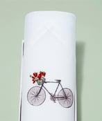 Image of Lady handkerchief: Bicycle and flowers