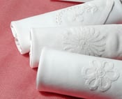 Image of Set of III embroidered White Ladies Hankie