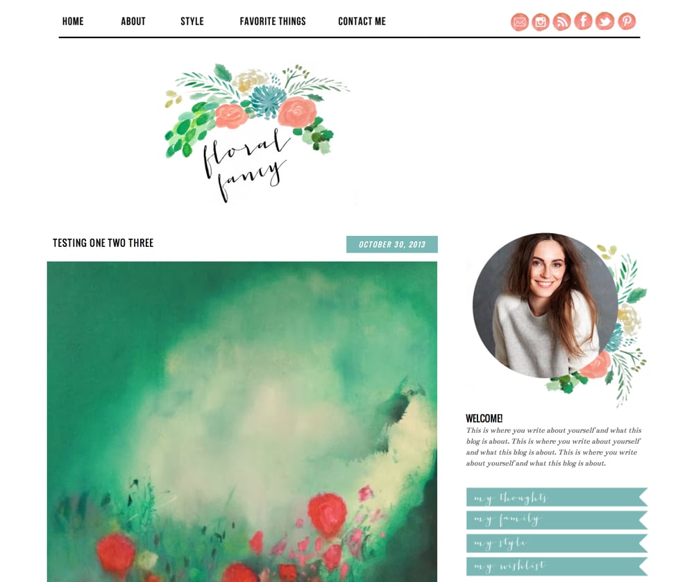 Image of Floral Fancy - Blogger Template